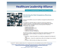 Tablet Screenshot of healthcareleadershipalliance.org